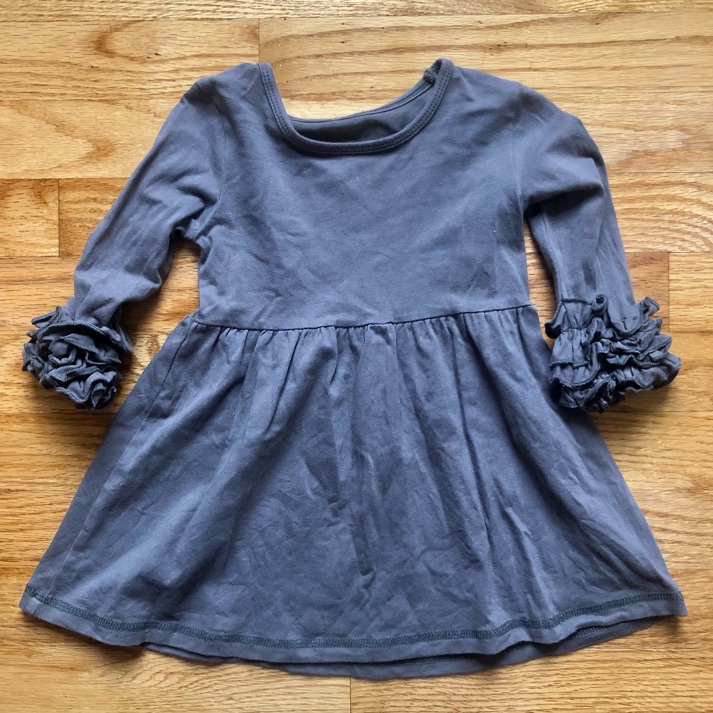 Sew Sassy Icing Dress Dark Grey Size 18m